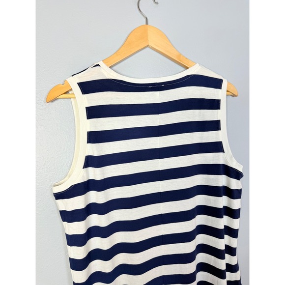 J.Crew Striped knit midi‎ dress Large Blue & White NWT - Picture 10 of 10